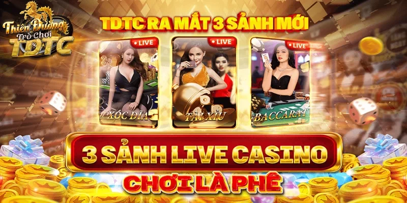 Người chơi trải nghiệm tại bàn live Casino tdtc chuyên nghiệp